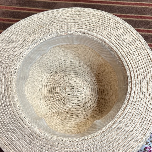 Zara raffia sun hat with flowers scarf - Picture 10 of 10